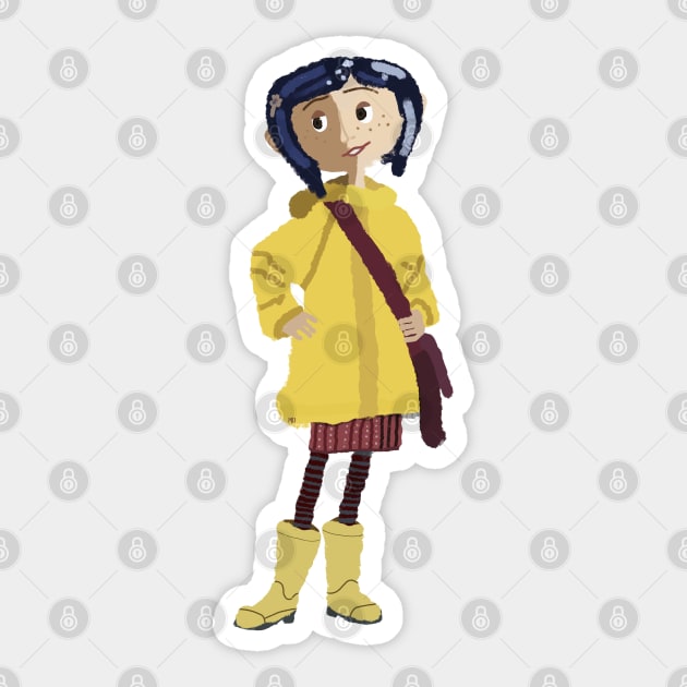 Coraline Neil Gaiman Sticker by Bookishandgeeky